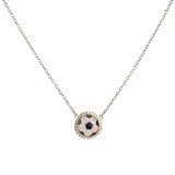 Mikovivi Fußball Halskette für Frauen, Gold Sportthema Halskette mit Fußball-Anhänger Inspirierender Schmuck für Spielerinnen Fans Trainer