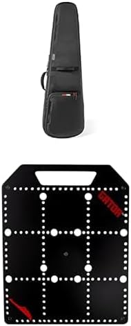 Gator Cases ICON Series Premium Weather Resistant Bass Guitar Gig Bag + Pocketboard Compact Metal Pedalboard Bundle; (G-ICONBASS + GPB-POCKETBOARD)