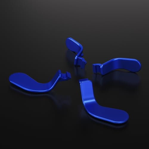 eXtremeRate 4 pcs Metallic Blue Stainless Steel Paddles, Replacement Interchangeable Hair Trigger Locks for Xbox One Elite, Xbox Elite Series 2 & Elite 2 Core Controller by eXtremeRate - Used condition - Image 8