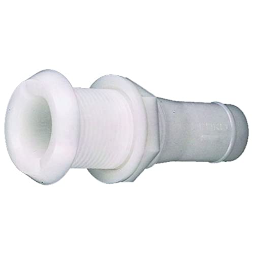 Perko Thru Hull Connections for Use with Hose - 0301DP4 , White , 1/2-Inch