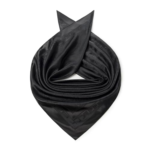 Image of 35 inch Men's Large Square Jacquard Scarf - Cowboy Wild Rugged Style, With Gift Packed