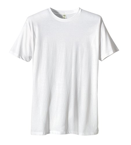 econscious Ringspun Fashion Short Sleeve Men's T-Shirt, White, Medium