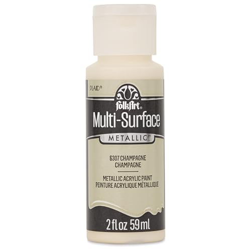 Image of FolkArt Multi-Surface Metallic Paint in Assorted Colors (2 oz), Metallic Champagne