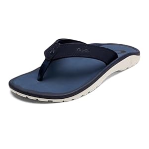 OluKai Ohana Men’s Beach Sandals, Quick-Dry Flip-Flop Slides, Water Resistant & Lightweight, Compression Molded Footbed & Ultra-Soft Comfort Fit