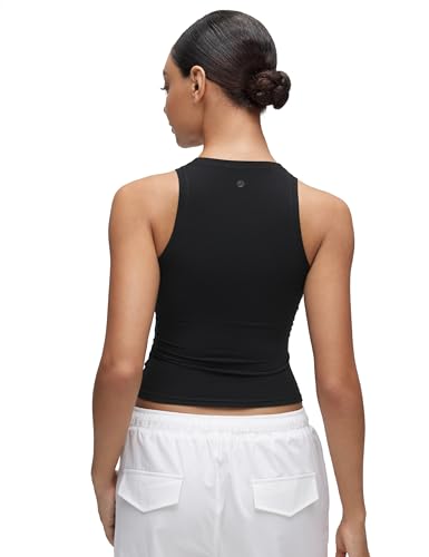 CRZ YOGA Softembrace High Neck Casual Tops for Women Soft Double Lined Sleeveless Shirts Basic Summer Going Out Tanks2