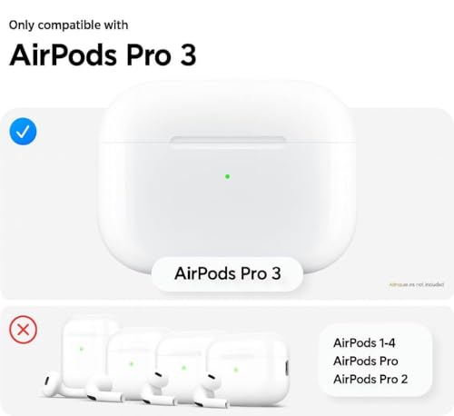 Image of Meyaar Silicone Case for Apple Airpods Pro 3 (2025) Cute Design for Airpods Pro 3 with Keychain Shockproof Protective Case Cover (Cassette Tape)