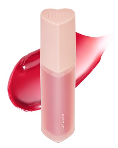HOLIKA HOLIKA Heart Crush Bare Glaze Tint - K-Beauty Girlish & Juicy Color Lip Tint with Moisture Essence, Long-Lasting Moisture & High Shine, 0.1 fl.oz. (01 AMORIST)
