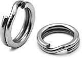 Natufish Fishing Split Rings - 100Pcs Stainless Steel Lure Ring for Link Fishing Hooks Heavy Duty...