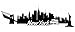 Samunshi® New York Skyline Wandtattoo Sticker Aufkleber Wandaufkleber City Gedruckt New York 120x37cm schwarz