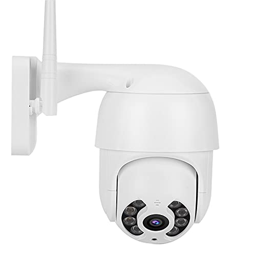 2in PTZ a Prueba de Agua, 1080P WiFi 8 Luces Seguridad Mini Cámara Domo Trabajo de Vigilancia con Icsee 110 240VUS