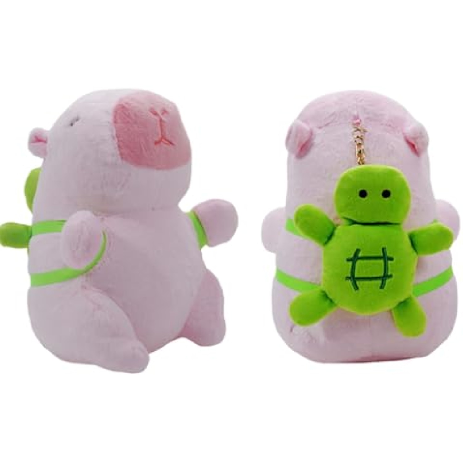 クリアストーン(clearstone) カピバラ ぬいぐるみ キーホルダー チャビマル カメ 13cm ピンク 詳細画像1