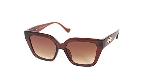 Óculos De Sol Feminino Gatinho Com Proteção Uv 400 Lb-201 Cor: Marrom-Café