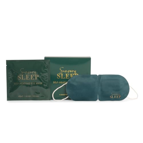 Sensory Retreats - Sensory Sleep Self Heating Eye Mask - Pack of 5 Single-Use Masks, Uncented Heated Eye Mask, Soothing Disposable Sleep Masks with Heat - Ideal Warming Eye-mask for Travel