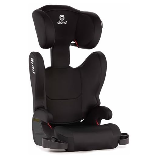Diono Cambria LE, 2-in-1 Belt Positioning Booster Seat,Backless and High-Back Booster seat for Children from 40—120 lb,17" Wide,6 Headrest Positions,Lightweight with Latch,Black