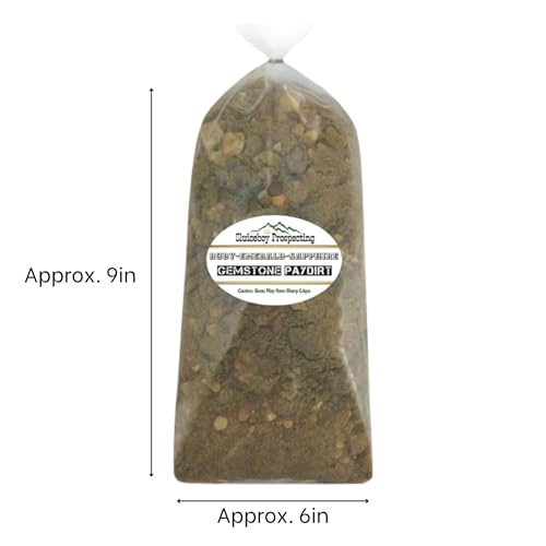 Sluiceboy Prospecting - 18lb Gemstone Mining Kit | Rough Mix Paydirt | Includes Classifier Sieve & 3 Paydirt Bags | Mining Gift Idea