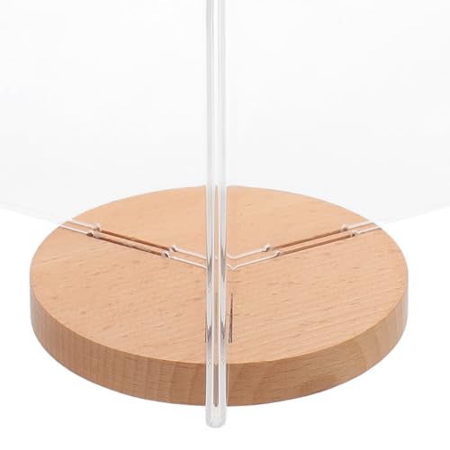 Présentoir menu rotatif plexiglas transparent et support bois de table - 5