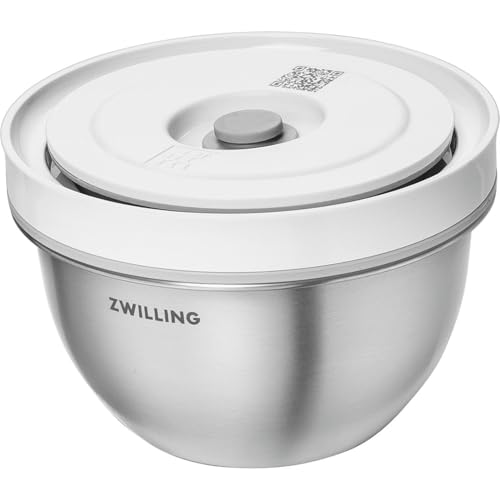 Image of ZWILLING Z1030-857 Fresh & Save Vacuum Storage Bowl, S, 4.7 inches (12 cm), Stainless Steel, Small, Airtight Lid, Vacuum Storage Container