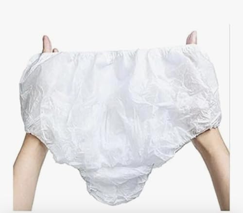 Image of MAC Brite Men's Cotton Disposable Panties (Pack of 10) (Dispo Men Panties M 10 White Medium)