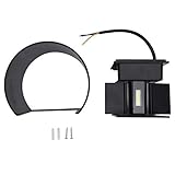 yuecoom ac85‑265v 12w lampada da parete per portico a led per esterni ip65 lampada da parete con illuminazione su e giù in alluminio impermeabile(cold light-conchiglia nera)