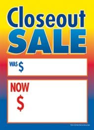 T50CLO Close Out Sale - Slotted Sale Tags - 5" x 7" (100 Pack)