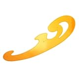 Cabilock Juego de 3 Plantillas de Dibujo Regla Curva Francesa de Plástico Naranja, Flexible Bordes Biselados para Costura y Diseño Artesanal