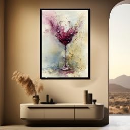 Tableau sur toile Éclaboussures de vin pour habiller un mur vide sans cadre