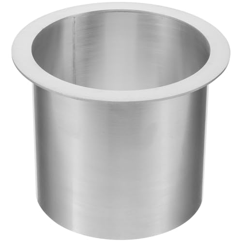Image of STOBAZA 4.92 Inch Stainless Steel Drop-in Trash Chute Grommet Round Built-in Countertop Garbage Trough Kitchen Waste Disposal Insert Space-Saving