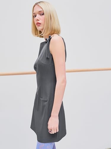 CIDER Bowknot Zipper Mini Dress3