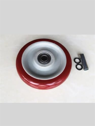 Roulette 5 pouces rouge pour chariot plat lors de vos déménagements