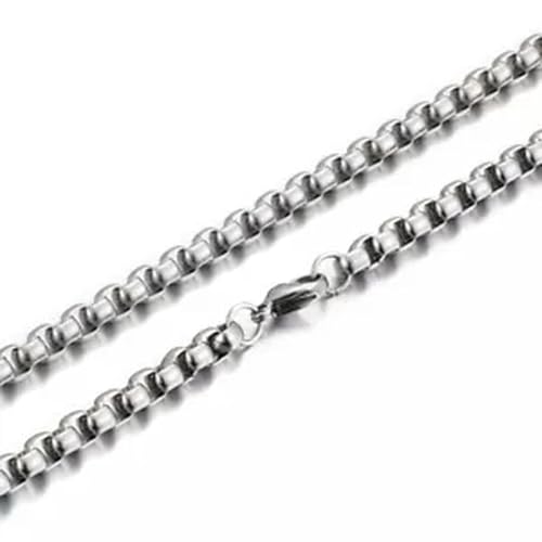 Collier chaîne carrée en acier inoxydable de qualité supérieure maille 6mm