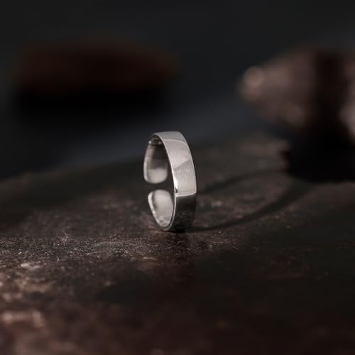 Image of GIVA 925 Silver Rebel Ring For Him,Adjustable | Gifts for Mens and Boys| With Certificate of Authenticity and 925 Stamp | 6 Months Warranty