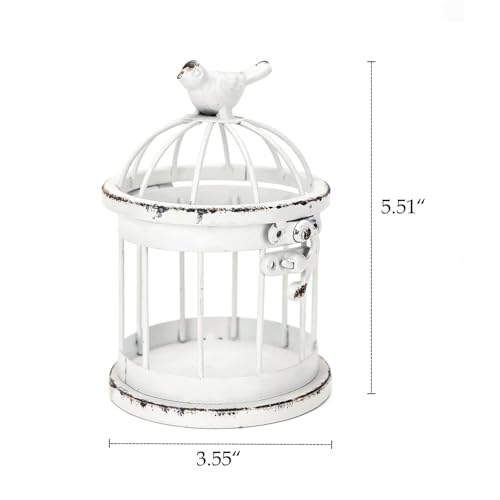Generic Bird Cage Shaped Metal Tea Light Candle Holder Farmhouse Decorative Candle Holder Vintage Tea Light Holder For Home Table Centerpiece Decoration thumb #5