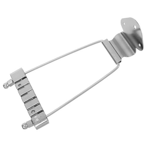 Yardwe Guitar Short Tailpiece Les Ebony Guitar Accessories Guitars Guitar Bridge Saddle Parts Thin Chrome Performance Stopper Leave Guitar Tailpiece Guitar Pegs Material Style Jazz Silver