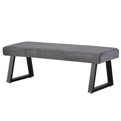 B&D home Sitzbank Dolce | gepolsterte Esszimmerbank 140 cm Polsterbank für Esszimmer, Garderobe, Küche | Industrial modern Design | Dunkelgrau, 11304-140-DAGR B&D home Sitzbank Dolce | gepolsterte Esszimmerbank 140 cm Polsterbank für Esszimmer, Garderobe, Küche | Industrial modern Design | Dunkelgrau, 11304-140-DAGR