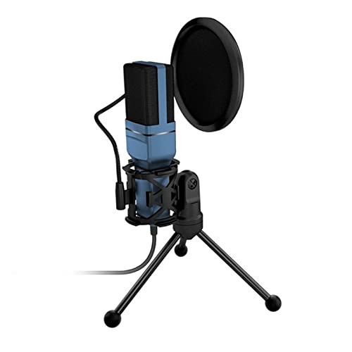 Microphone USB ordinateur bleu pour éliminer les bruits de clavier - 4