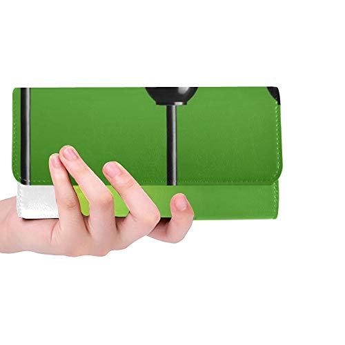 Preisvergleich Produktbild Einzigartige benutzerdefinierte Idee Konzept grüne Frauen Trifold Wallet Lange Geldbörse Kreditkarteninhaber Fall Handtasche