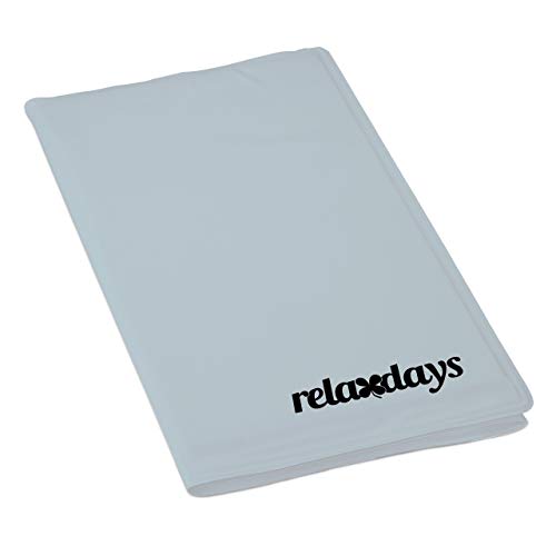 Relaxdays Kühlmatte Hund, selbstkühlend, abwischbar, robust, mit Gel, Kühldecke für Tiere, Kältedecke 50 x 90 cm, grau