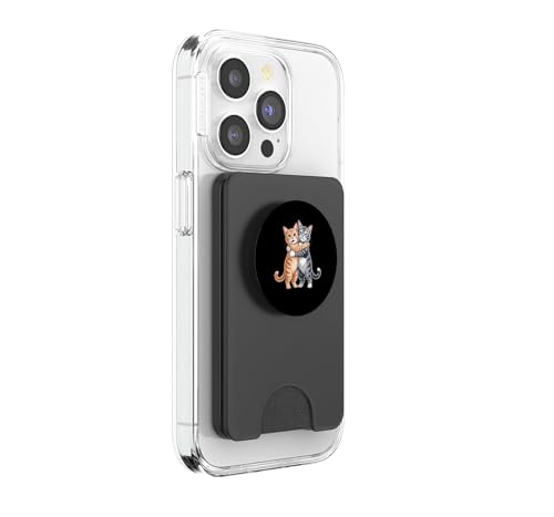 Gatos Abrazando PopSockets PopWallet para MagSafe Tarjetero Magnético Móvil 4