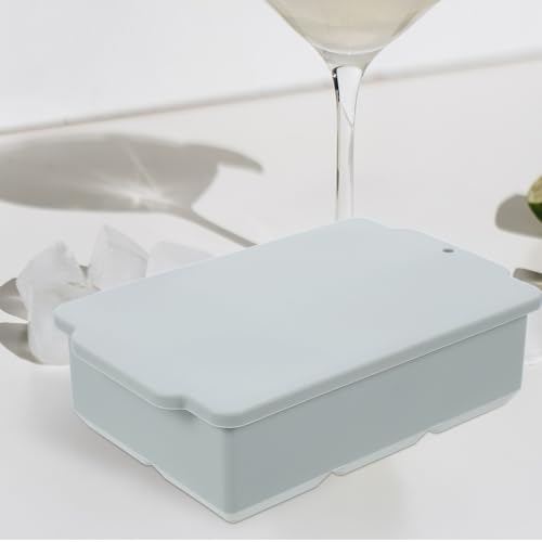 Molde de silicona para cubitos de hielo con tapa, resistente y compacto miniatura 4