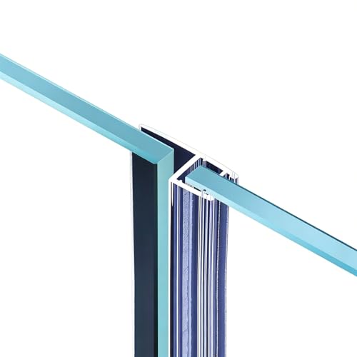 2 PCS Goma Mampara Ducha, Sello for Puerta de Ducha de Vidrio Sin Marco, Tira de Sellado Inferior for Puerta de Ducha Impermeable, Detener Fugas(8mm/0.31'')