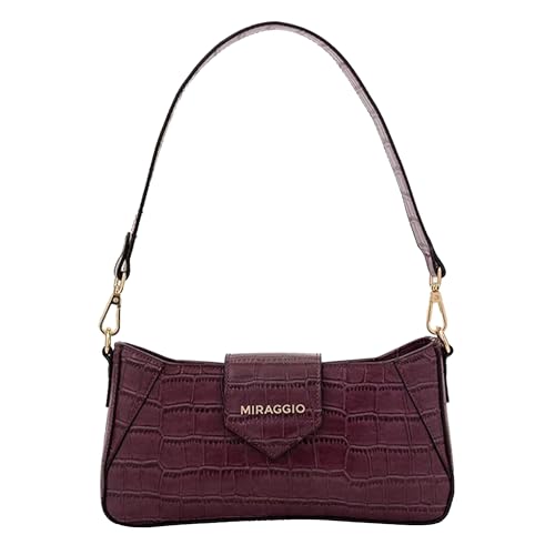 Miraggio Isabella Textured Shoulder Bag For Women Stylish With Detachable Shoulder Strap | Women Shoulder Bag