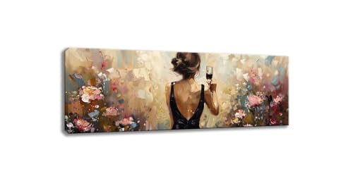 Diamond Painting Fleurs Grand Format 90x270cm avec strass ronds pour décoration et loisirs créatifs