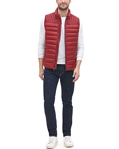 Tommy Hilfiger Men's Lightweight Ultra Loft Quilted Puffer Vest (Standard And Big & Tall), Red, X-Large #TOP1