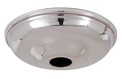 Image of B&P Lamp Solid Brass Ceiling Light Canopy Plate (Nickel Plated Shown), 5 1 /2 Inch Diameter