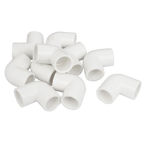 uxcell 20mm Inner Diameter 90 Degree Elbow PPR Pipe Connectors White 10 Pcs