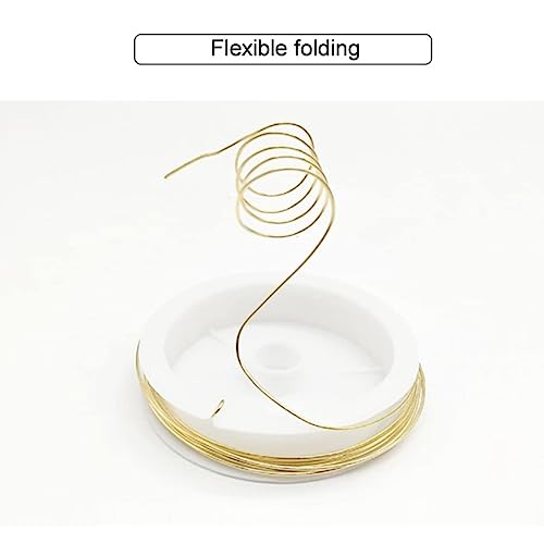 Copper Metallic String Wire Resistant Strong Line for Jewellery Making/Earring/Necklace/Bracelet/Beading/Art DIY Projects & Other Crafts (1, Gold & Silver, 0.4 mm)