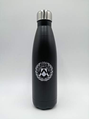 Udinese Calcio 1896 Prodotto Ufficiale Borraccia Termica 0.5L, Nero