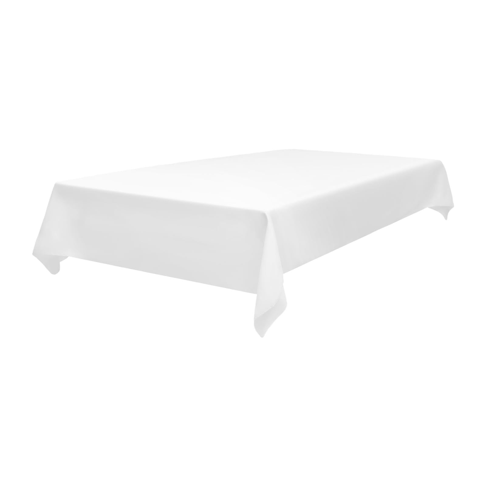 Lot de 10 nappes lavables - 260 cm × 153 cm - Blanc - En 100 % polyester - Avec protection anti-taches - Durable - Résistant aux rayures - Pour salon, salle à manger, balcon, jardin