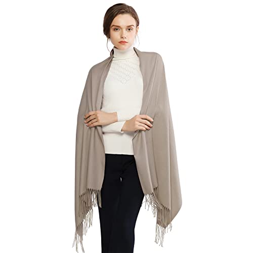 Image of RIIQIICHY Women's Fringe Shawl Wrap Pashmina Scarf for Wedding Evening