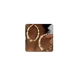 Gold Bamboo Earrings for Women Silver 90s Large Hoop Earrings Hip Hop Statement African Women Jewelry Gifts